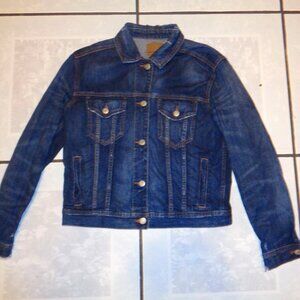Womens American Eagle Denim Jean Jacket size S  Factory Frays
